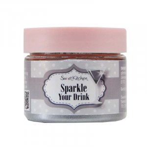Getränkeglitzer - Verleihe deinem Getränk Glanz - Silber - SweetKitchen - 10 g Getränkeglitzer - Verleihe deinem Getränk Glanz - Silber - SweetKitchen - 10 g