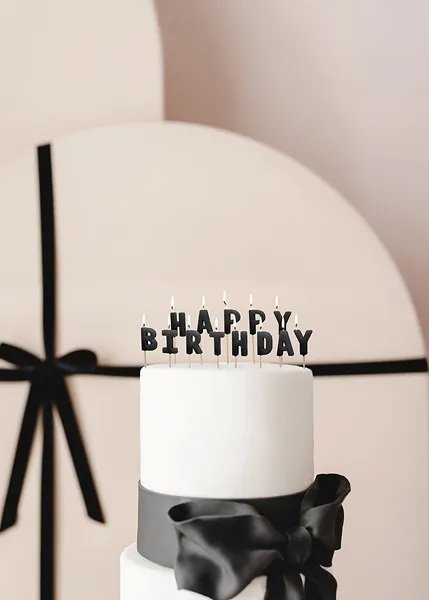 Geburtstagskerze - Alles Gute zum Geburtstag - Schwarz Geburtstagskerze - Alles Gute zum Geburtstag - Schwarz