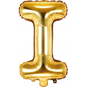 Buchstabenballons - Gold - 35 cm - Buchstabe: I Buchstabenballons - Gold - 35 cm - Buchstabe: I
