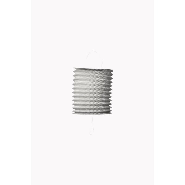 Laterne - Papier - Silbermetallic - 16 cm Laterne - Papier - Silbermetallic - 16 cm