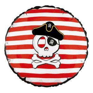Folienballon - Piratenmotiv - Hip Hip Ahoi - 45 cm Folienballon - Piratenmotiv - Hip Hip Ahoi - 45 cm