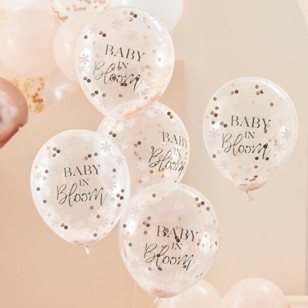 Konfetti-Ballons - Baby in Bloom - 5er-Pack Konfetti-Ballons - Baby in Bloom - 5er-Pack