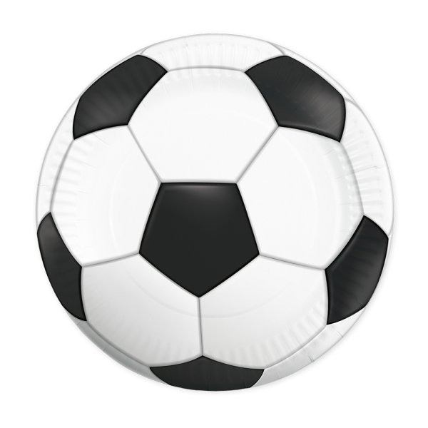 Pappteller - Fußball - 23 cm - 8 Stück Pappteller - Fußball - 23 cm - 8 Stück