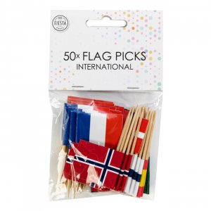 Cocktailf�hnchen - Internationale Flaggen - 50er-Packung