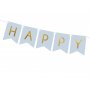 Girlande - \\\"Happy Birthday\\\" - Hellblau - 1,75 m