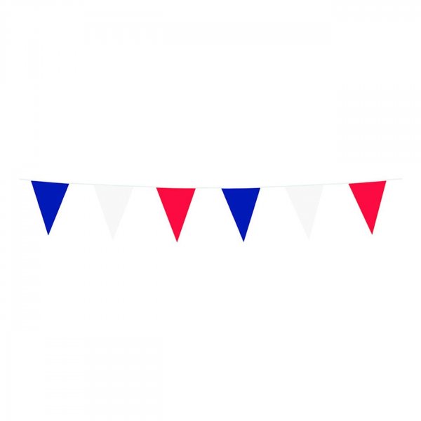 Girlande - Wimpel - Rot/Wei�/Blau - 10 m
