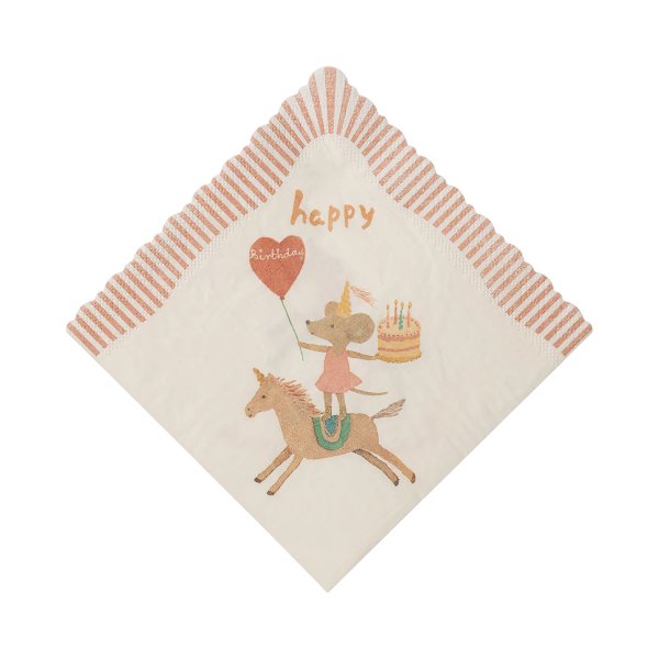 Kleine Servietten - Einhörner & Mäuse - Maileg - 20er-Packung Kleine Servietten - Einhörner & Mäuse - Maileg - 20er-Packung