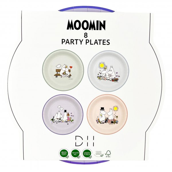Pappteller rund - Mumin 8er-Pack 23cm Pappteller rund - Mumin 8er-Pack 23cm