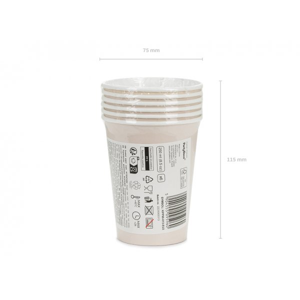 Pappbecher - Beige - 250 ml Pappbecher - Beige - 250 ml