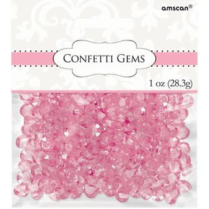 Diamantkonfetti - Mini - Rosa - 28 Gramm
