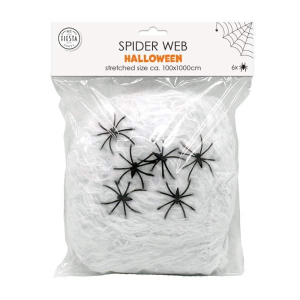 Spinnennetz - Weiß - Halloween - ca. 100 x 1000 cm Spinnennetz - Weiß - Halloween - ca. 100 x 1000 cm