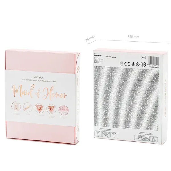 Partybox - Brautjungfer - Rosa/Rosgold