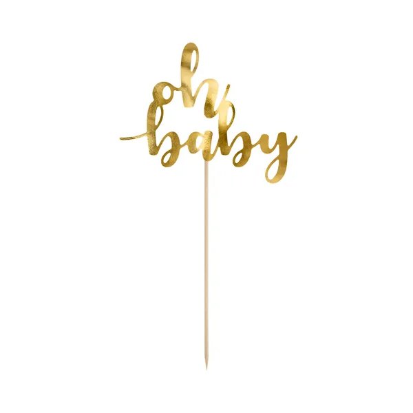 Tortenaufsatz - 25 cm - Oh Baby - Gold