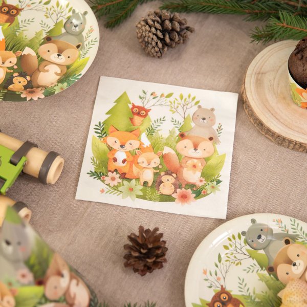 Servietten - Freunde des Waldes - 10er-Pack