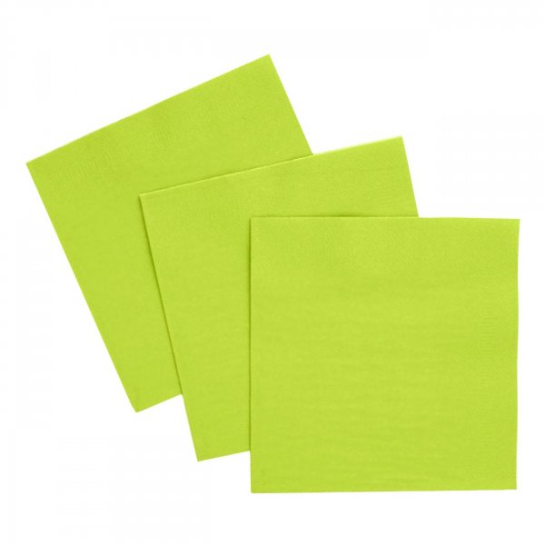 Kleine Servietten - Limettengr�n - 24 x 24 cm - 20er-Packung