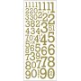Glitzeraufkleber - Gold - Zahlen - 10x24 cm - 2 Blatt