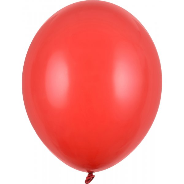 Mini-Luftballons Pastell - Premium 12 cm - Leuchtendes Rot - 10er-Pack