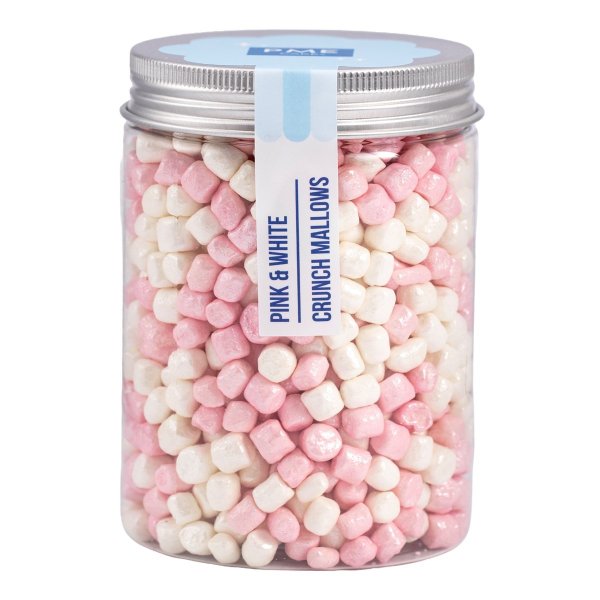 Knusprige Marshmallows - Weiß/Rosa - PME - 87 g Knusprige Marshmallows - Weiß/Rosa - PME - 87 g