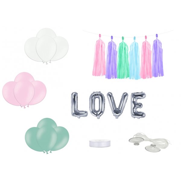 Autodekorationsset - Love - Mix