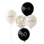 Ballonstrau - 60. Geburtstag - Schwarz/Hautfarben