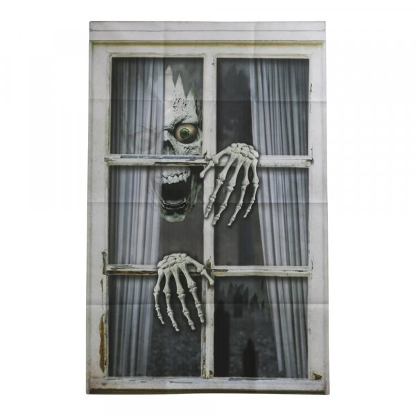Fensterdekoration - Halloween - Totenkopf & Hände - 120 x 80 cm Fensterdekoration - Halloween - Totenkopf & Hände - 120 x 80 cm