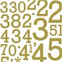 Glitzeraufkleber - Gold - Zahlen - 10x24 cm - 2 Blatt