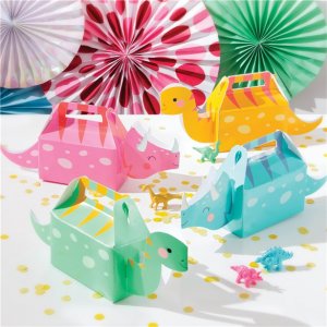 Partyboxen - Dinosaurier - Pastell - 4er-Pack Partyboxen - Dinosaurier - Pastell - 4er-Pack