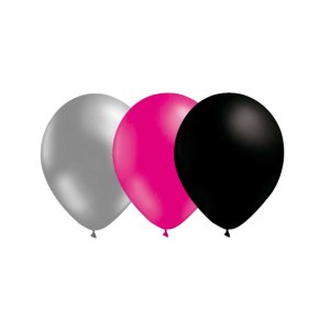 Luftballons - Mix - Silber/Magenta/Schwarz - 15er-Packung Luftballons - Mix - Silber/Magenta/Schwarz - 15er-Packung