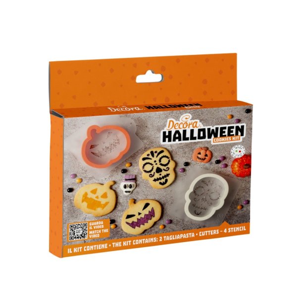 Ausstechform mit Schablone - Kürbis und Totenkopf - Halloween Ausstechform mit Schablone - Kürbis und Totenkopf - Halloween
