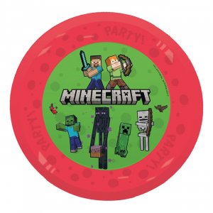 Wiederverwendbare Plastikteller - Minecraft - 21 cm - 4er-Pack Wiederverwendbare Plastikteller - Minecraft - 21 cm - 4er-Pack