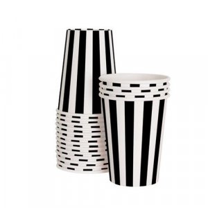 Pappbecher - Black Tie - 12er-Pack Pappbecher - Black Tie - 12er-Pack