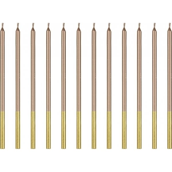 Geburtstagskerzen - Roségold - 14 cm - 12er-Pack Geburtstagskerzen - Roségold - 14 cm - 12er-Pack