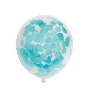 Konfetti-Ballons - Babyblau - 30 cm - 6er-Pack Konfetti-Ballons - Babyblau - 30 cm - 6er-Pack