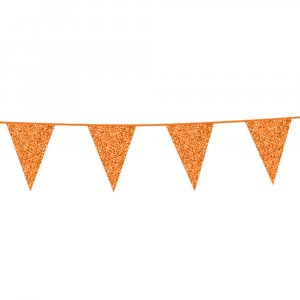 Wimpel - Orange - Glitzer - 6 Meter