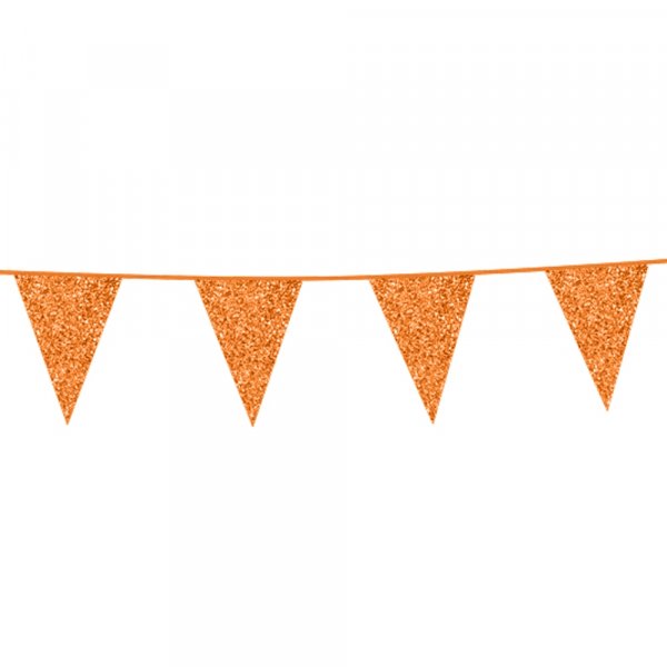 Wimpel - Orange - Glitzer - 6 Meter Wimpel - Orange - Glitzer - 6 Meter