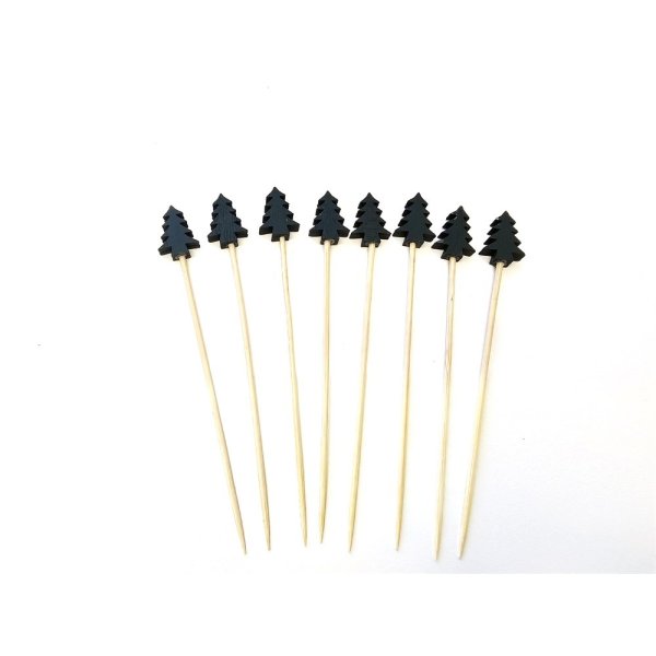 Cocktailspieße, Weihnachtsbaum aus Holz, 12 Stück Cocktailspieße, Weihnachtsbaum aus Holz, 12 Stück