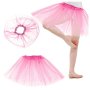 Tüllrock Tutu 3-lagig Rosa - Maskenballkostüm Tüllrock Tutu 3-lagig Rosa - Maskenballkostüm