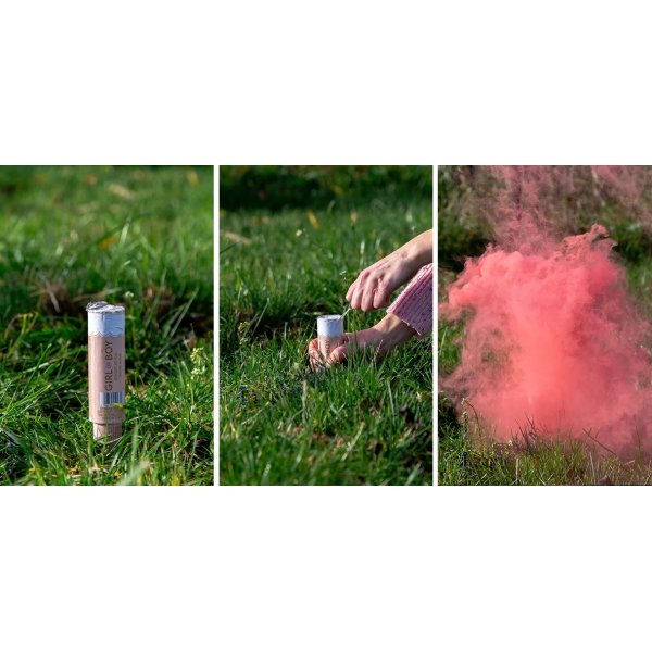 Pulverkanone - Gender Reveal - Rosa - 5er-Pack
