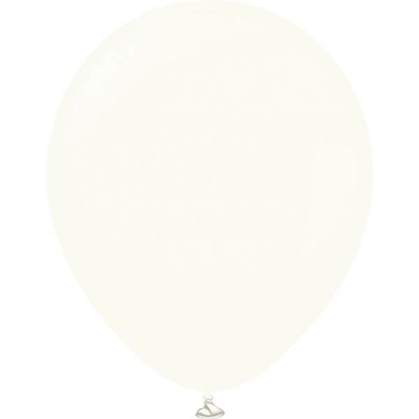 Luftballons einfarbig - Premium 45 cm - Retro Wei