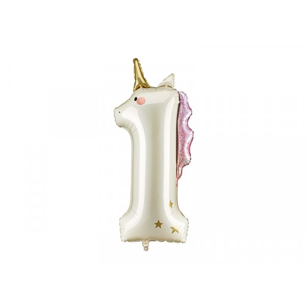 Folienballon Nummer 1 Einhorn - Mix Folienballon Nummer 1 Einhorn - Mix