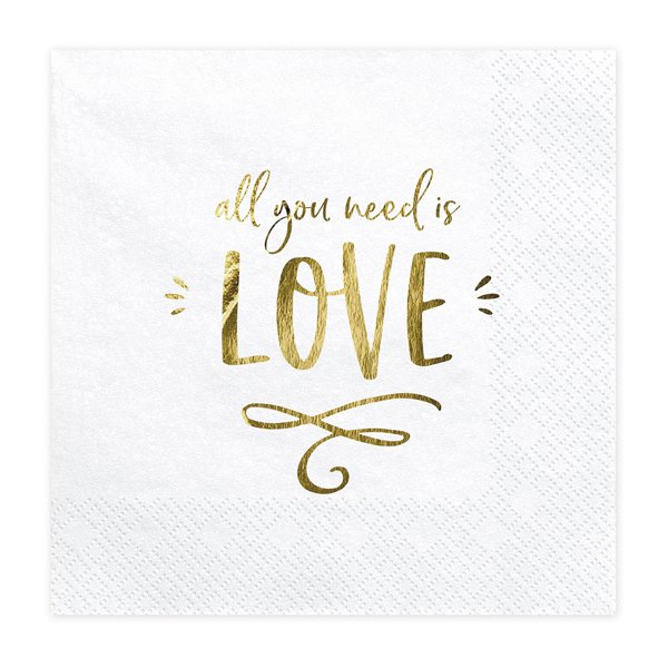 Servietten - All you need is love - 20er-Pack