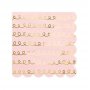 Servietten - Wirbel - Rosa/Gold - 20er-Pack
