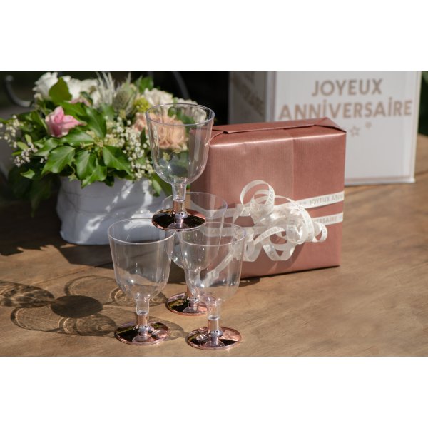 Glas - Weinglas Ros�gold - 6er-Pack