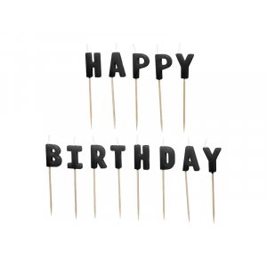 Geburtstagskerze - Alles Gute zum Geburtstag - Schwarz Geburtstagskerze - Alles Gute zum Geburtstag - Schwarz