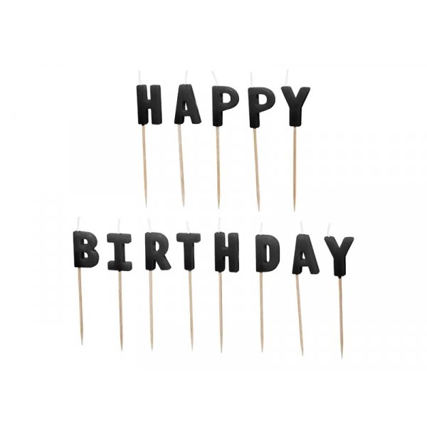 Geburtstagskerze - Alles Gute zum Geburtstag - Schwarz Geburtstagskerze - Alles Gute zum Geburtstag - Schwarz