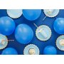 Pappbecher - Hellblau - Goldrand - 6er-Pack