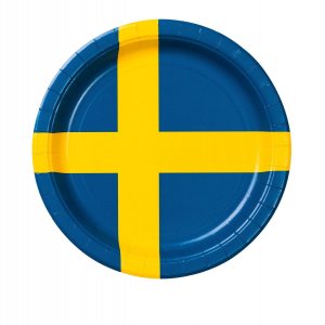 Pappteller - Schwedische Flagge - 8 Stück Pappteller - Schwedische Flagge - 8 Stück