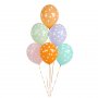 Luftballons - Punkte - Pastellmix - 6er-Pack