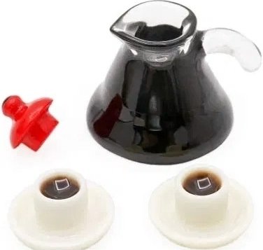 Weihnachtsmannzubehör - Kaffeekanne + Tassen Weihnachtsmannzubehör - Kaffeekanne + Tassen