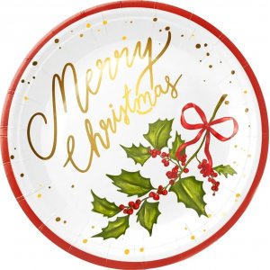 Pappteller - Frohe Weihnachten - 23 cm - 10er-Pack